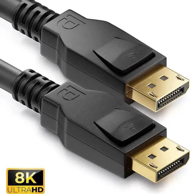 Main image of JAENFONG DisplayPort 1.4 Cable, 32.4Gbps High-Speed, DisplayPort Cable 1.4 Support 8K@60Hz, 4K@144Hz, Dynamic HDR and 3D for Gaming Monitor, PC, Gold-Plated Plugs, 3.3 Feet, Black