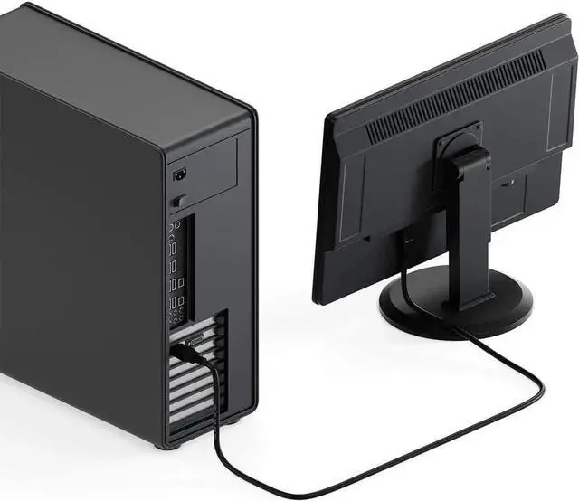 Alt view image 2 of 6 - JAENFONG DisplayPort 1.4 Cable, 32.4Gbps High-Speed, DisplayPort Cable 1.4 Support 8K@60Hz, 4K@144Hz, Dynamic HDR and 3D for Gaming Monitor, PC, Gold-Plated Plugs, 3.3 Feet, Black