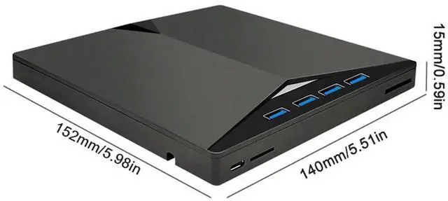 Alt view image 2 of 4 - 7-in-1 USB 3.0 TypeC External Mobile Drive CD DVD Burner High-Speed Plug-and-Play for 11/10/8/7/Linux/ OS
