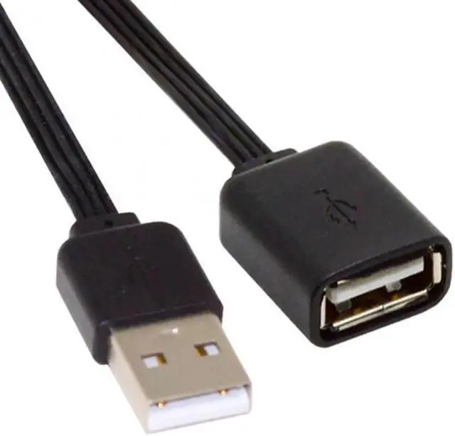 Main image of JAENFONG 13cm USB 2.0 Type-A Male to Type-A Male Female Data Flat Slim FPC Cable for FPVDiskPhone