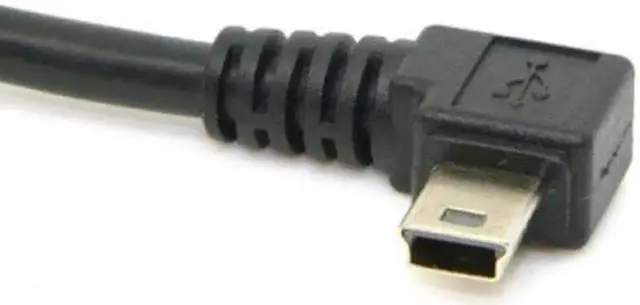 Alt view image 3 of 7 - JAENFONG Mini USB B Type 5pin Male Right Angled 90 Degree to USB 2.0 Male Data Cable 5 Meters with EMI Ferrite Core