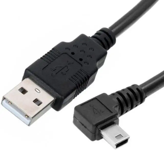 Alt view image 6 of 7 - JAENFONG Mini USB B Type 5pin Male Left Angled 90 Degree to USB 2.0 Male Data Cable 5 Meters with EMI Ferrite Core