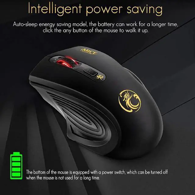 Alt view image 6 of 7 - Wireless Mouse, 2.4G USB Wireless Mice Ergonomic Optical Silent Mouse with Nano Receiver, Noiseless Click Cordless Mouse 3 Levels DPI Adjustable for Laptop,PC,Windows,Mac, Home&Office, Black