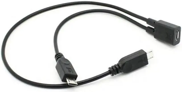 Alt view image 2 of 7 - JAENFONG SB Female to 2 Micro USB Male Splitter extension charge cable for Galaxy S5 i9600 S4 I9500 Note2 N7100 S3 I9300 S2 9100