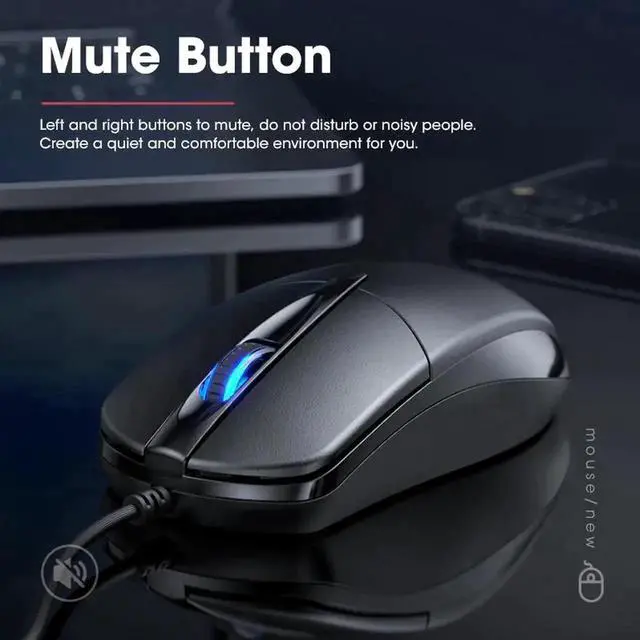 Alt view image 7 of 7 - JAENFONG USB Wired Mouse Gamer Computer Office Gaming Silent USB Mouses 1000 DPI Mice Ergonomic for Macbook Laptop PC Non Slip Mouse Gamer Compatible with PC/Laptop/Desktop (Black)d