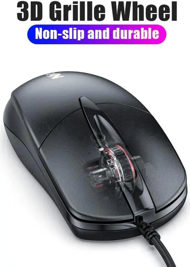 Alt view image 4 of 7 - JAENFONG USB Wired Mouse Gamer Computer Office Gaming Silent USB Mouses 1000 DPI Mice Ergonomic for Macbook Laptop PC Non Slip Mouse Gamer Compatible with PC/Laptop/Desktop (Black)d