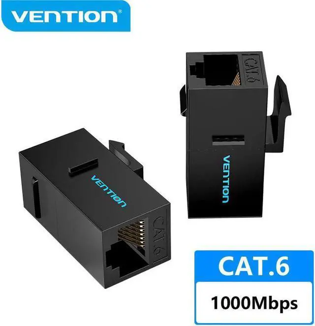Alt view image 5 of 7 - JAENFONG RJ45 Connector Cat6 Ethernet Adapter Female to Female R J45 8P8C Network Extender Extension Cable for Ethernet Cable Black