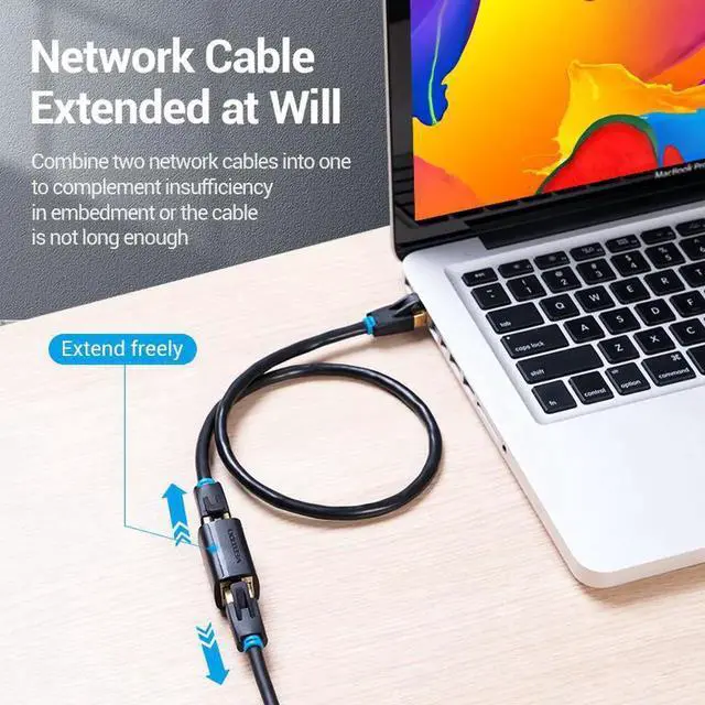 Alt view image 6 of 6 - JAENFONG RJ45 Connector Cat7 Ethernet Adapter Female to Female 8P8C Patch Network Extender Extension Wire for Ethernet Cable