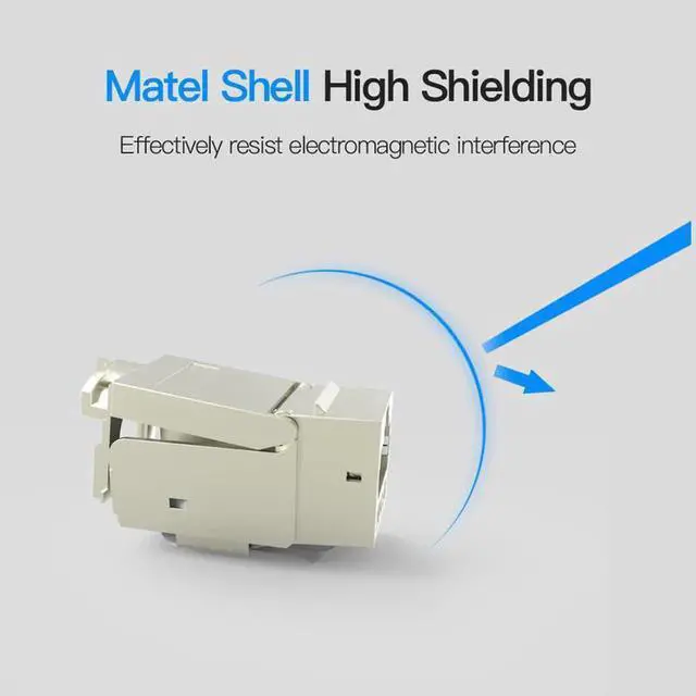Alt view image 5 of 7 - JAENFONG Cat7 Ethernet Connector RJ45 Modular Ethernet Cable Head Plug Gold-plated Cat 7 6 Shield Network Connector for Lan Cable 5PCS