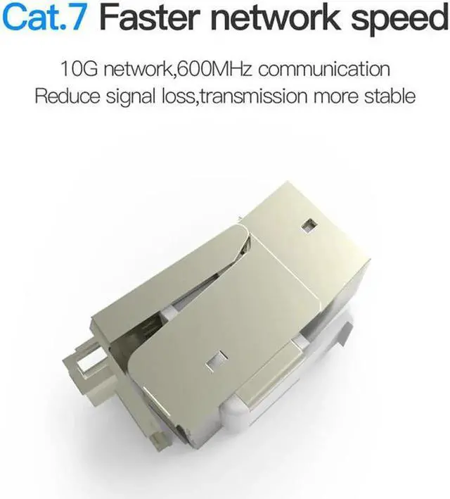 Alt view image 4 of 7 - JAENFONG Cat7 Ethernet Connector RJ45 Modular Ethernet Cable Head Plug Gold-plated Cat 7 6 Shield Network Connector for Lan Cable 5PCS
