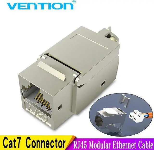 Alt view image 6 of 7 - JAENFONG Cat7 Ethernet Connector RJ45 Modular Ethernet Cable Head Plug Gold-plated Cat 7 6 Shield Network Connector for Lan Cable 5PCS