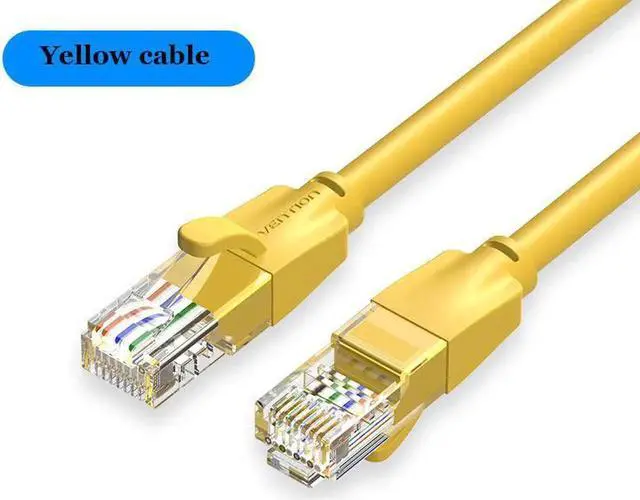 Main image of JAENFONG Ethernet Cable Cat 6 Network Cable 4 Twisted Pair Patch Cord Internet UTP Cat6 Lan Cable for Laptop Router Ethernet RJ45(Yellow 6.56ft)