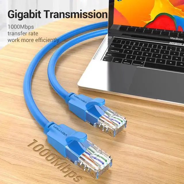 Alt view image 4 of 6 - JAENFONG Ethernet Cable Cat 6 Network Cable 4 Twisted Pair Patch Cord Internet UTP Cat6 Lan Cable for Laptop Router Ethernet RJ45(Blue 3.28ft)