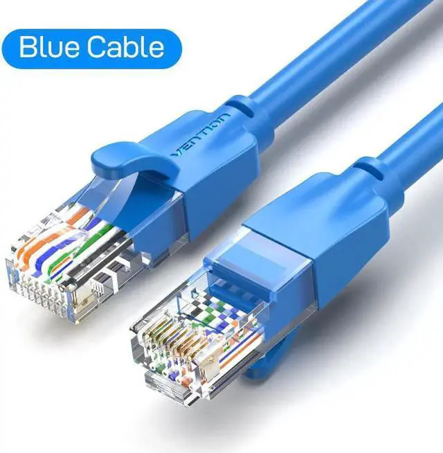 Alt view image 6 of 6 - JAENFONG Ethernet Cable Cat 6 Network Cable 4 Twisted Pair Patch Cord Internet UTP Cat6 Lan Cable for Laptop Router Ethernet RJ45(Blue 16.40ft)
