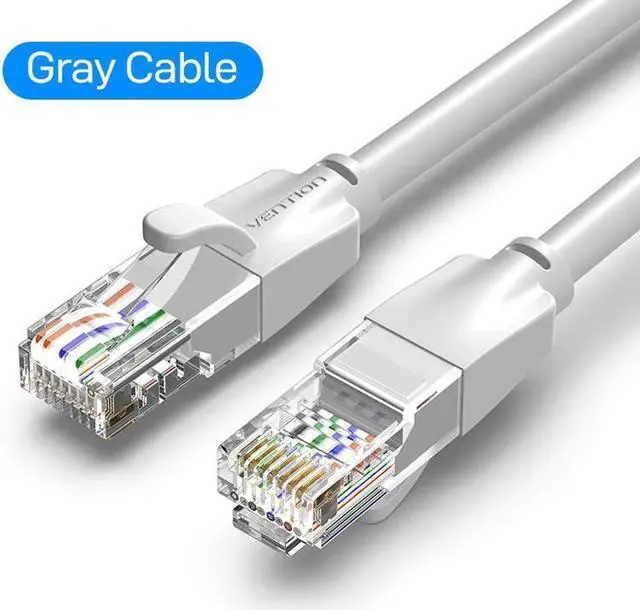 Main image of JAENFONG Ethernet Cable Cat 6 Network Cable 4 Twisted Pair Patch Cord Internet UTP Cat6 Lan Cable for Laptop Router Ethernet RJ45(Gray 3.28ft)