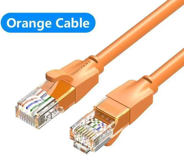 Main image of JAENFONG Ethernet Cable Cat 6 Network Cable 4 Twisted Pair Patch Cord Internet UTP Cat6 Lan Cable for Laptop Router Ethernet RJ45(Orange 6.56ft)