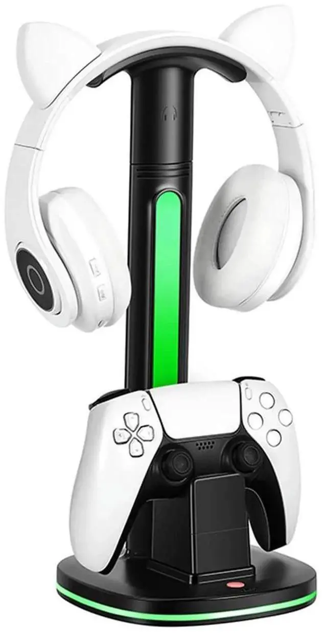 Alt view image 2 of 7 - Controller Charger Headset Display Holder Game Handle Charger Base 5V 2.4A Controller Docking Station Type-C Charging Cable