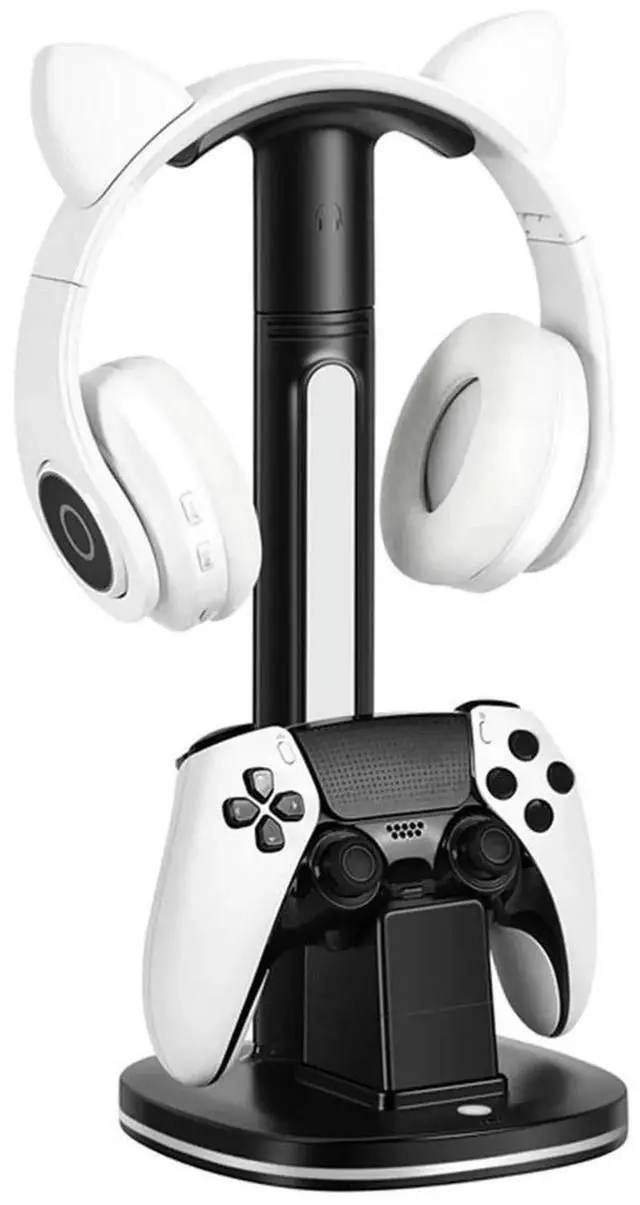Alt view image 4 of 7 - Controller Charger Headset Display Holder Game Handle Charger Base 5V 2.4A Controller Docking Station Type-C Charging Cable