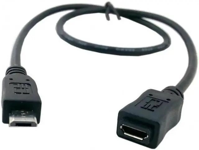 Alt view image 6 of 7 - JAENFONG 50cm Full Pin Connected Micro USB 2.0 type 5Pin Male to Female Cable for TabletPhoneMHLOTG Extension