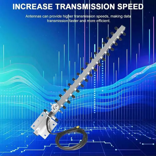 Alt view image 5 of 7 - Yagi Antenna 2.4Ghz (25dBi) Directional Booster Amplifier Modem Cable With RP-SMA Connector For Wireless Network Router