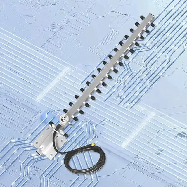 Alt view image 6 of 7 - Yagi Antenna 2.4Ghz (25dBi) Directional Booster Amplifier Modem Cable With RP-SMA Connector For Wireless Network Router