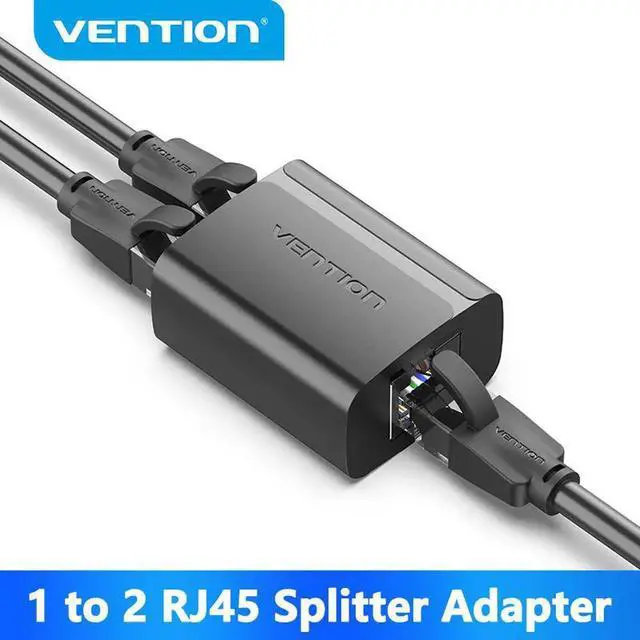 Alt view image 6 of 7 - JAENFONG RJ45 Splitter Connector Adapter 1 to 2 Ways Ethernet Splitter Coupler Contact Modular Plug Connect Laptop With 4PCS Cat5e Ethernet Cable 3.28ft