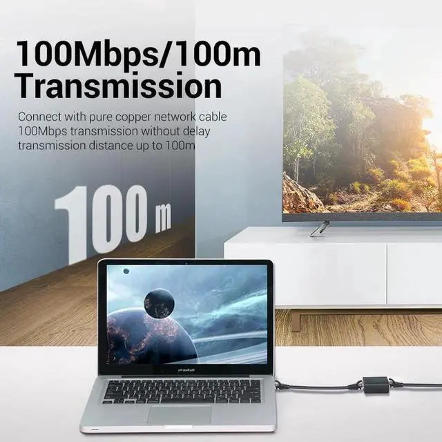 Alt view image 4 of 7 - JAENFONG RJ45 Splitter Connector Adapter 1 to 2 Ways Ethernet Splitter Coupler Contact Modular Plug Connect Laptop With 4PCS Cat5e Ethernet Cable 3.28ft