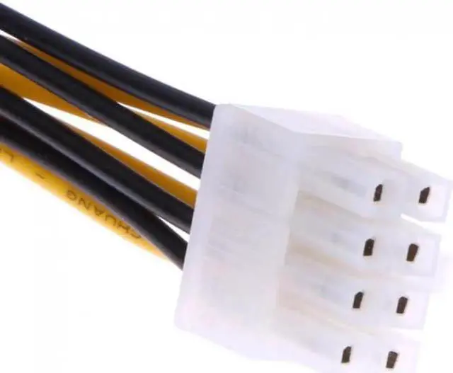 Alt view image 4 of 7 - JAENFONG 10cm 4Pin to 8 Pin EPS 12V ATX Motherboard Power Supply Adapter Converter Cable
