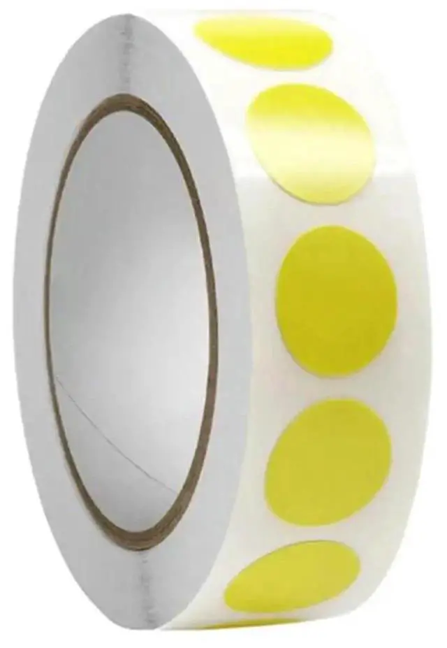 Alt view image 3 of 4 - 10000 Piece Colored Dot Stickers 1000Pcs/Roll,10 Color Circle Dots els Stickers Round Coding els For Office, 19Mm Durable