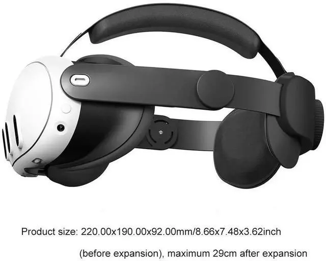 Alt view image 3 of 4 - Adjustable VR Head Band Enhanced Support VR Replacement Elite Head Strap Reduced Pressure for Quest 3 VR Accessories