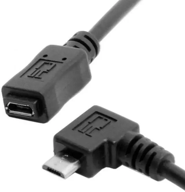 Main image of JAENFONG Micro USB 2.0 90 Degree Right Angled Male to Female Tablet Phone Extension Cable 50cm