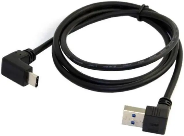 Alt view image 5 of 7 - JAENFONG USB 3.1 USB-C Reversible Angled to 90 Degree Up Angled A Male Data Cable for MacbookTabletPhone