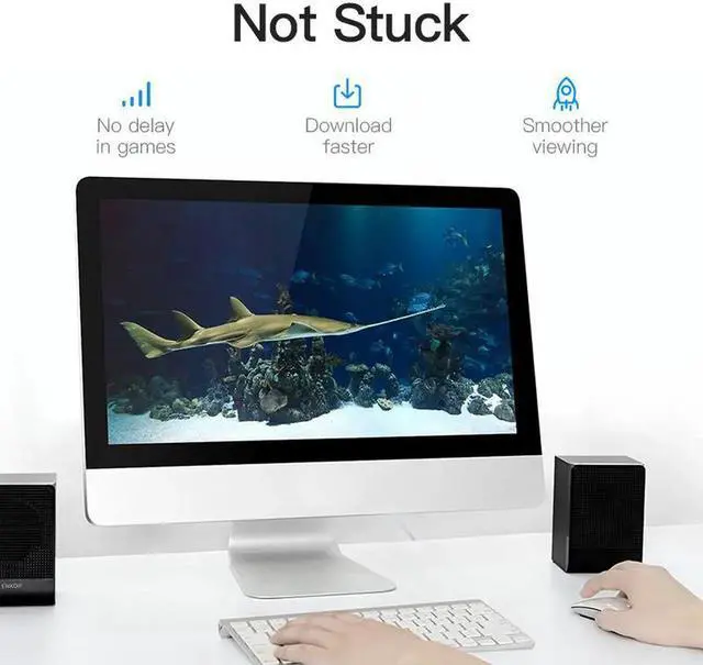 Alt view image 3 of 7 - JAENFONG Cat5e Ethernet Cable UTP Lan Cable RJ45 cable ethernet For PS2 PC Computer Router 100Mbps Internet Cable(Blue 3.28ft)