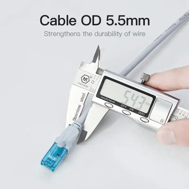 Alt view image 5 of 7 - JAENFONG Cat5e Ethernet Cable UTP Lan Cable RJ45 cable ethernet For PS2 PC Computer Router 100Mbps Internet Cable(Blue 3.28ft)