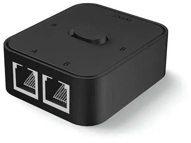 Alt view image 2 of 4 - 6X 2 Port RJ45 LAN CAT6 Network Switch Selector 1000Mbps 2In1 Out/1 In 2 Out Internal External Network Switcher Splitter