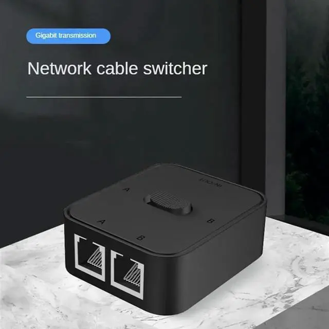 Alt view image 3 of 4 - 6X 2 Port RJ45 LAN CAT6 Network Switch Selector 1000Mbps 2In1 Out/1 In 2 Out Internal External Network Switcher Splitter