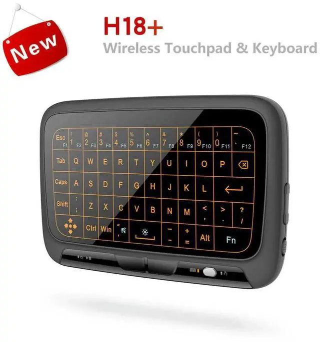 Alt view image 2 of 4 - 2.4GHz Air Mouse Keyboard USB Dongle Receiver Full Screen Touch QWERTY Touchpad Plug And Play QWERTY Keyboard for TV