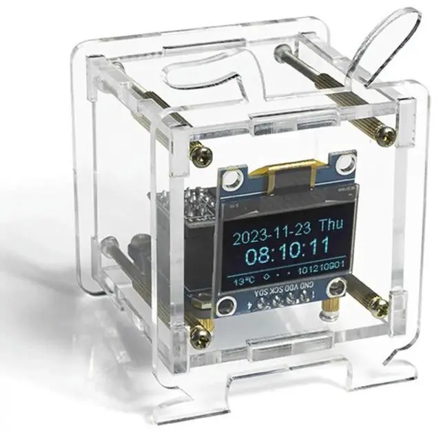 Main image of ESP8266 Mini Electronic Clock DIY Kit 0.96 Inch OLED Display Weather Forecast Clock Kit Support 2.4G Networking