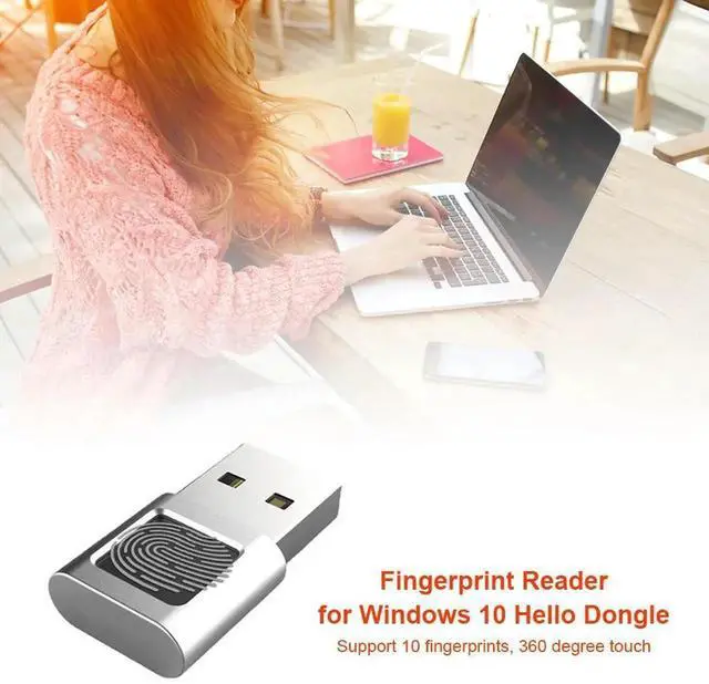Alt view image 2 of 4 - Mini USB Fingerprint Reader Module Device Biometric for 10 Hello Dongle Laptops PC Security Key