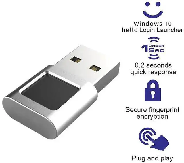 Main image of Mini USB Fingerprint Reader Module Device Biometric for 10 Hello Dongle Laptops PC Security Key