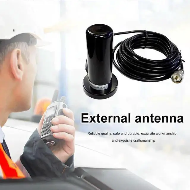 Alt view image 2 of 7 - Vehicle/Car Mobile Radio Antenna 136-174/400-470Mhz Car Radio Dual Band Antenna Magnetic Base Mount Waterproof
