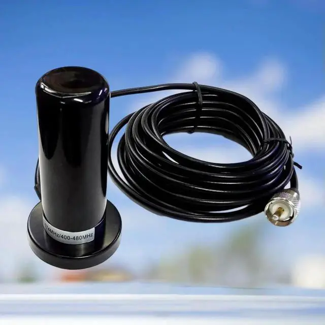Alt view image 3 of 7 - Vehicle/Car Mobile Radio Antenna 136-174/400-470Mhz Car Radio Dual Band Antenna Magnetic Base Mount Waterproof