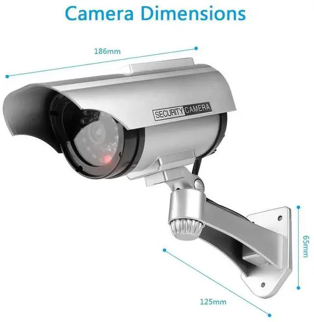 Alt view image 4 of 4 - LED Monitor Solar Fake Camera Simulation CCTV Surveillance Security Dummy Camera
