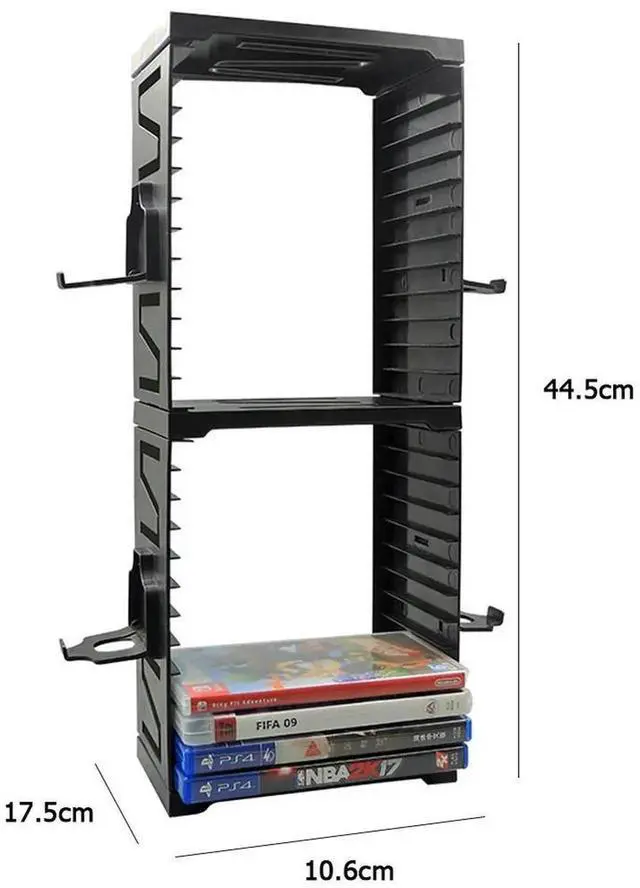 Alt view image 4 of 7 - 24 Game Disc Tower Holder Bracket Organizer Gamepad Controller Stand Lightweight Game Playing Elements