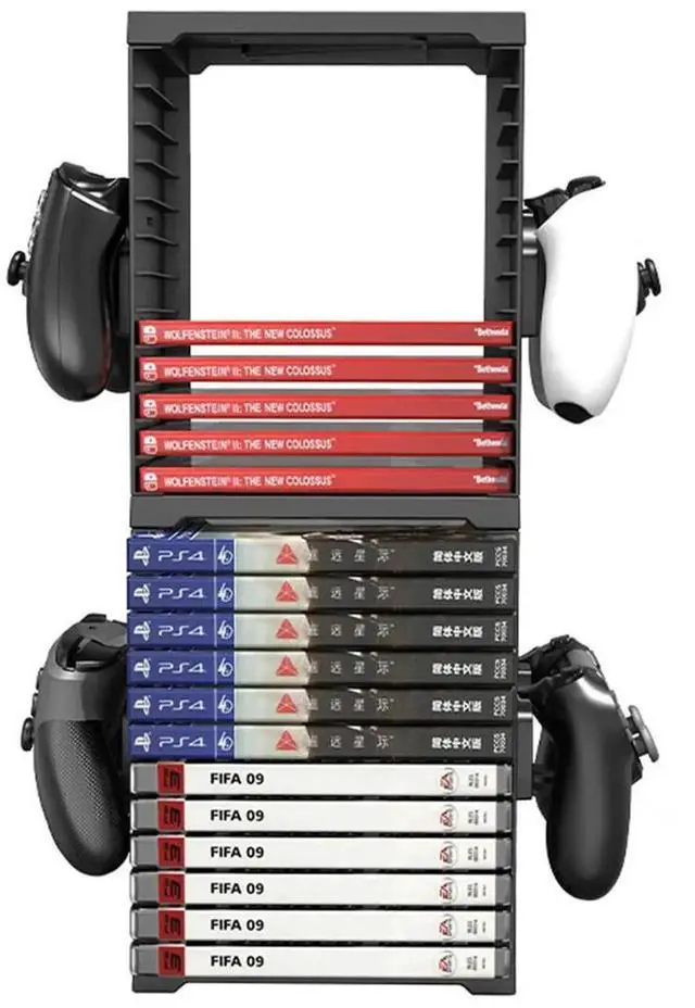 Alt view image 3 of 7 - 24 Game Disc Tower Holder Bracket Organizer Gamepad Controller Stand Lightweight Game Playing Elements