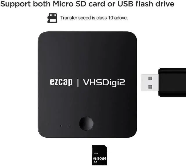 Alt view image 2 of 6 - JAENFONG EzCAP181 AV Converter, Record & Digitalize Video From VHS, VCR,DVD Player To Digital MP4 Format, SD Card/USB Driver HDMI Output