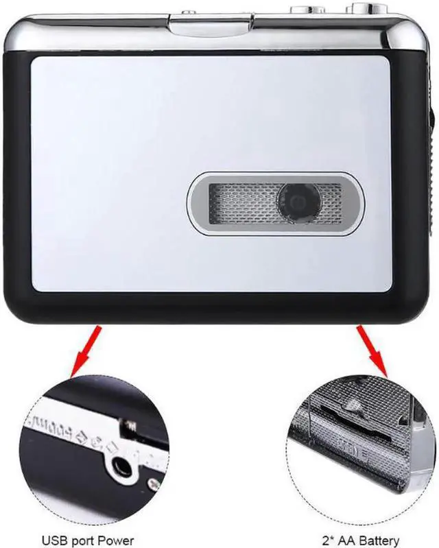 Alt view image 2 of 6 - JAENFONG USB Cassette Tape Music Audio Player to MP3 Converter USB Cassette Player Capture Recorder to USB Flash Drive No PC