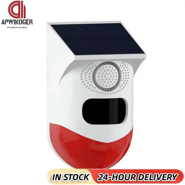 Main image of Solar Security Infrared Siren Remote Control Motion Activated Detector Alarm USB Charging Outdoor Alarm Siren for Home Farm Yard