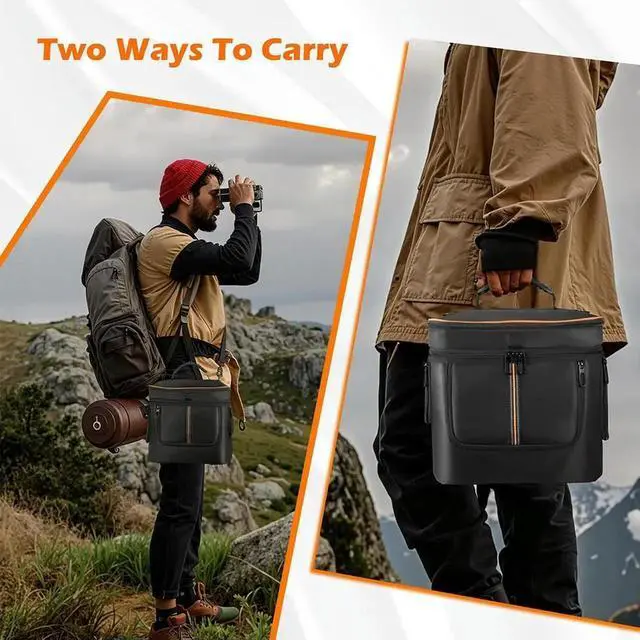 Alt view image 3 of 4 - Carrying Case Bag for Jackery Explorer 1000 V2 Case Travel Carrying Bag Travel Bag with Shoulder Strap & Handle