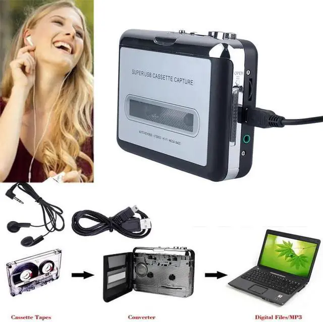 Alt view image 4 of 5 - JAENFONG Ezcap218 Tape to PC Old Cassette to MP3 Format Converter Audio Recorder Capture Walkman For iPod Music Player
